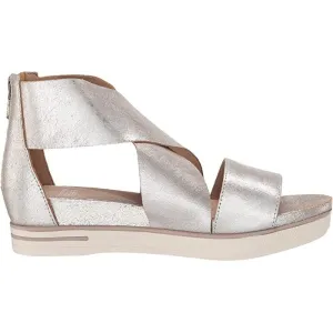 Sport Crisscross Frozen Metallic Platform Sandals