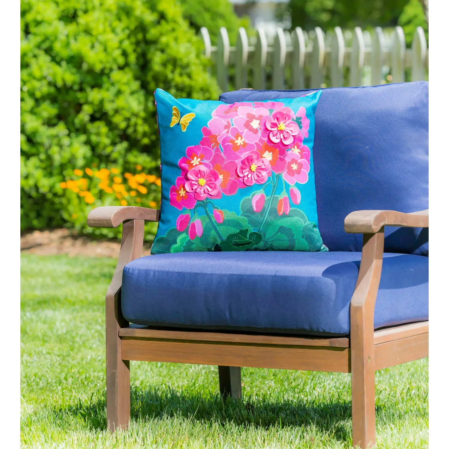 Spring Geraniums Interchangeable Pillow Cover,4plc441bl
