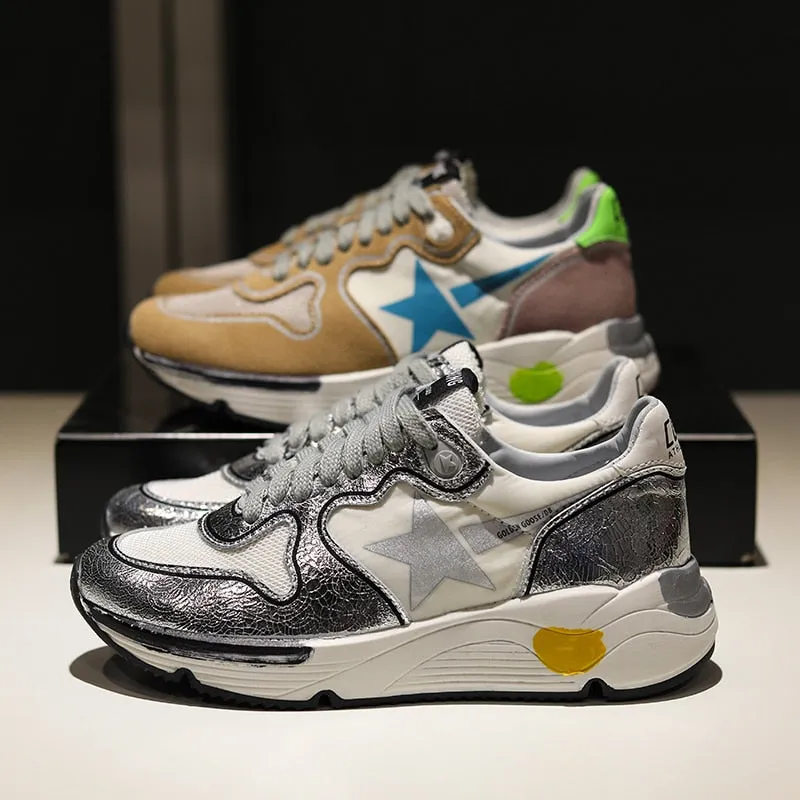 Start Sneakers Graffiti Shoes Woman Sport Zapatos De Mujer  Lace Up Running Shoes Ins Hot Distressed sneakers Retro Ladies Shoes