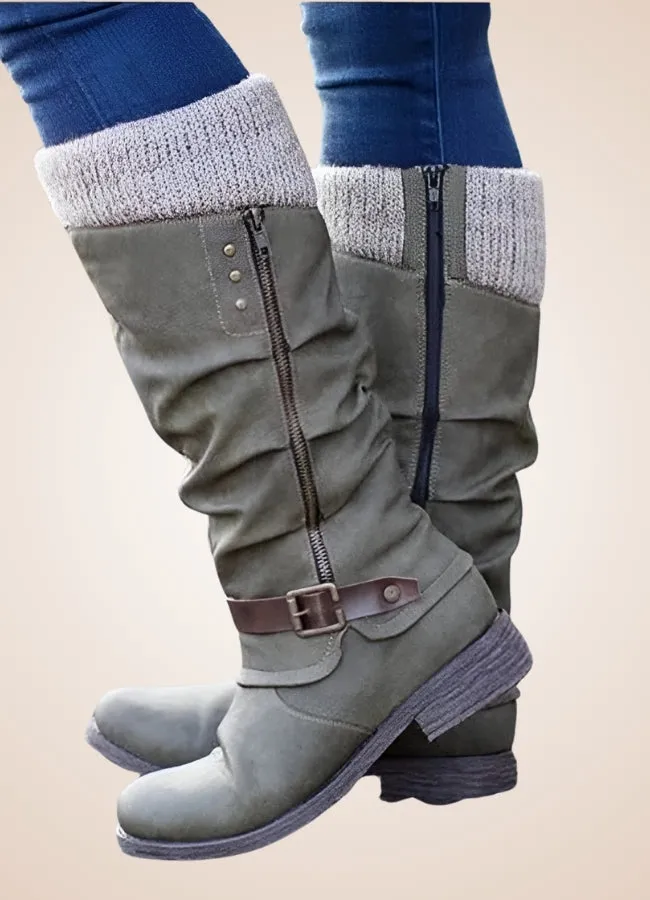 Steampunk Winter Mid Calf Boots