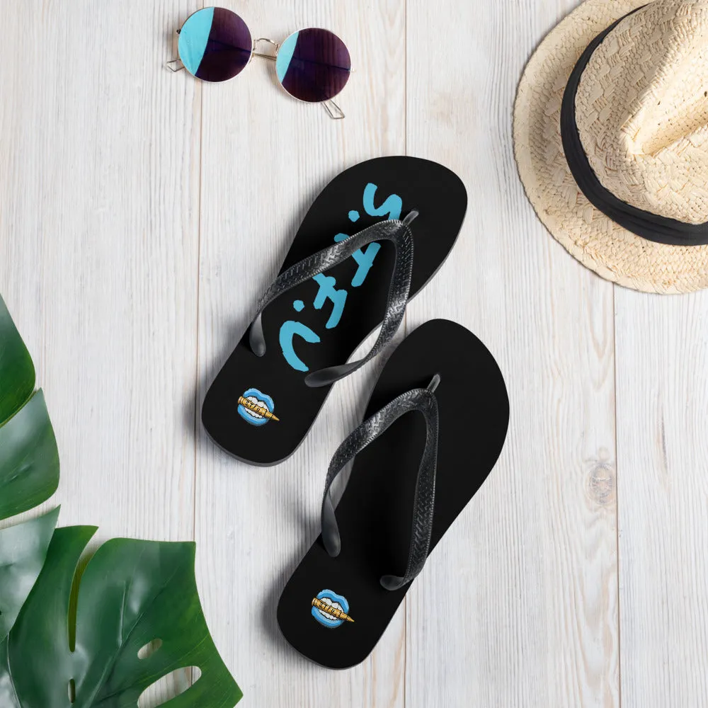 STFU Ice Blue Logo Flip-Flops