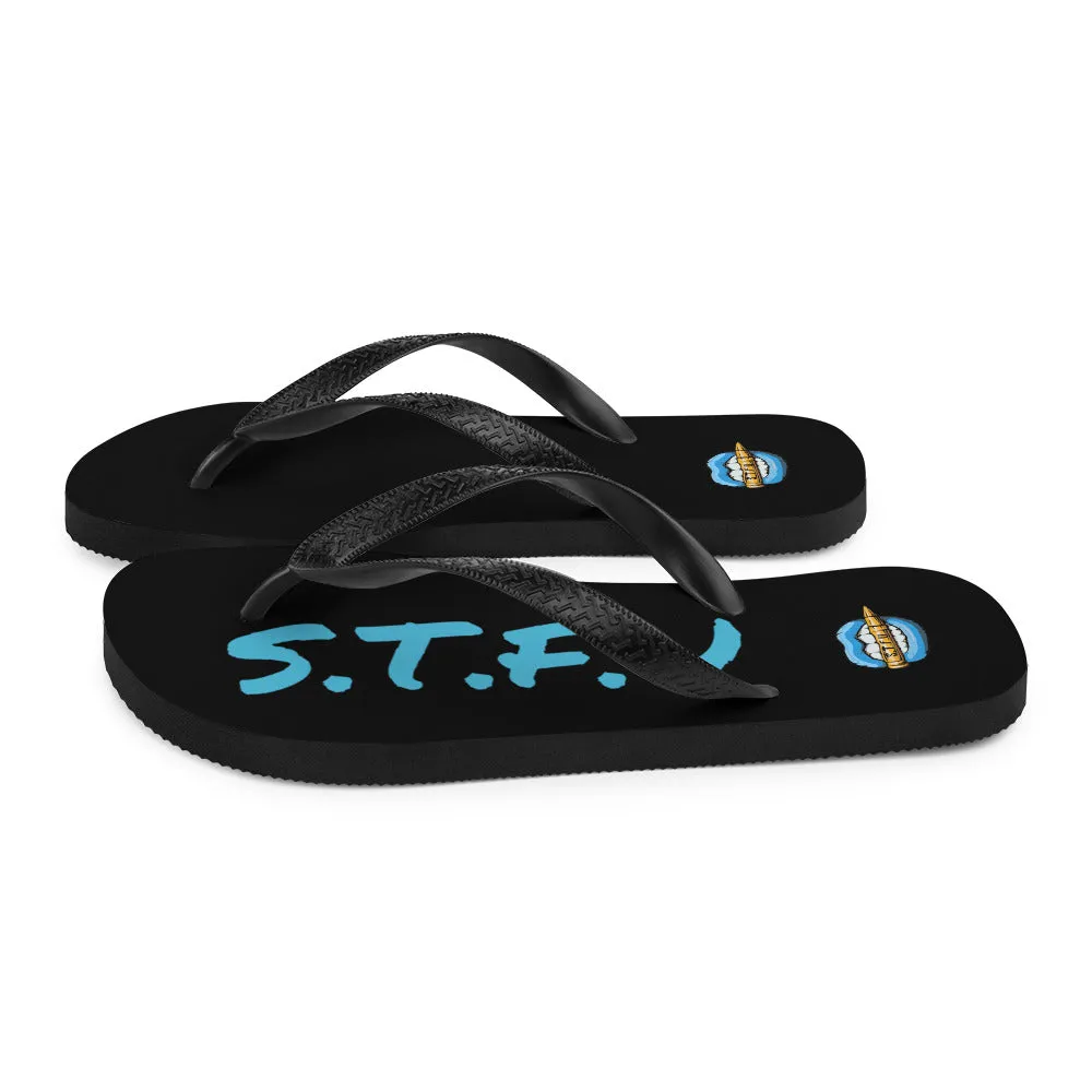 STFU Ice Blue Logo Flip-Flops