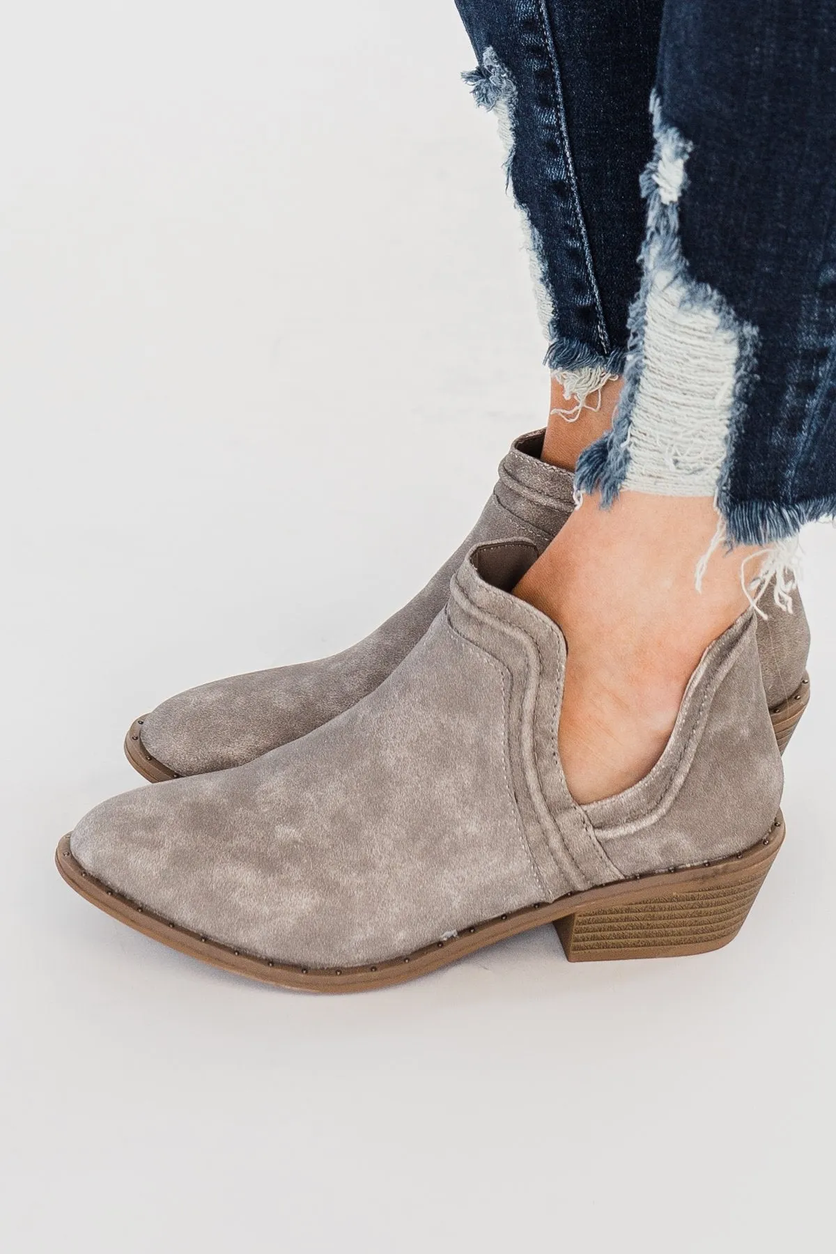 Sugar Envy Booties- Stone