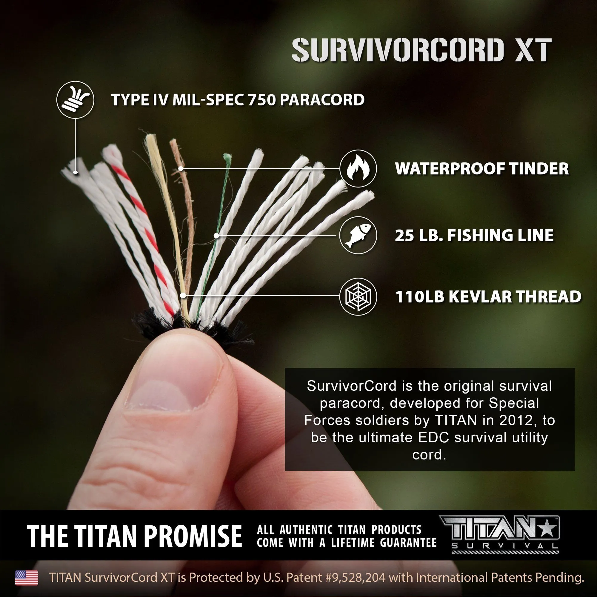 SurvivorCord XT Spool, 500 FOOT