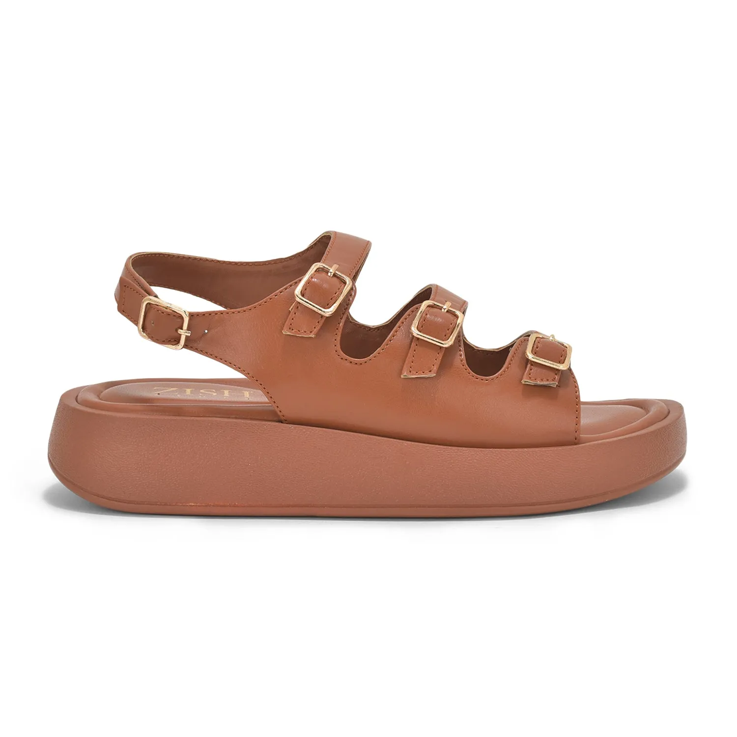 Tan Triple Strap Sandals