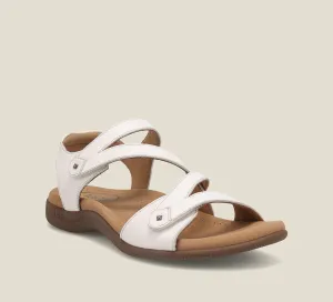 TAOS BIG TIME WHITE LEATHER SANDAL