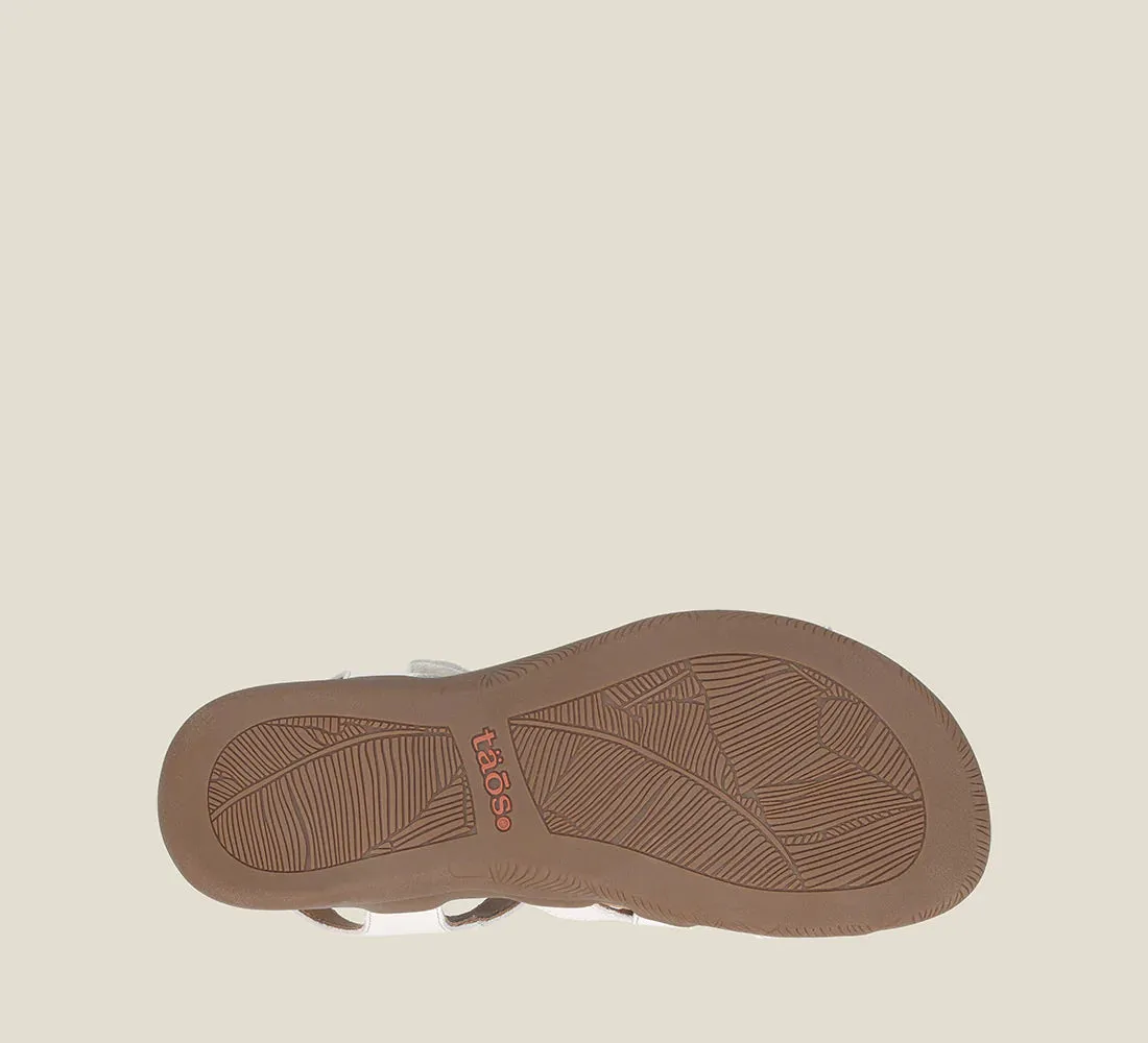 TAOS BIG TIME WHITE LEATHER SANDAL