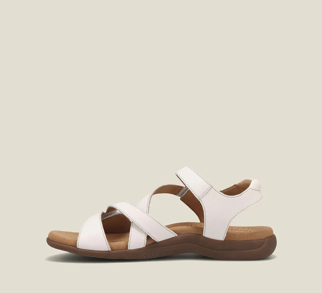 TAOS BIG TIME WHITE LEATHER SANDAL