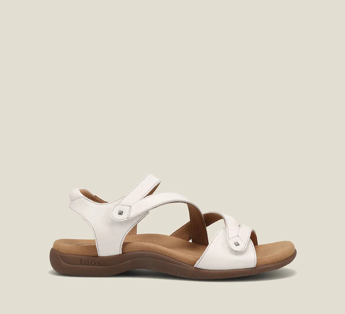 TAOS BIG TIME WHITE LEATHER SANDAL