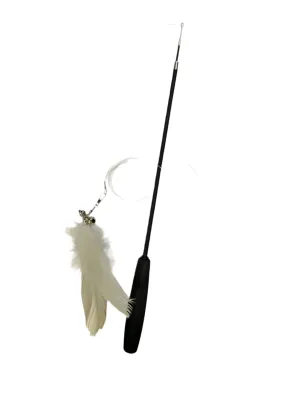 Telescoping Cat Wand Toy for Interactive Play and Exercise Two sizes 38" and 70"