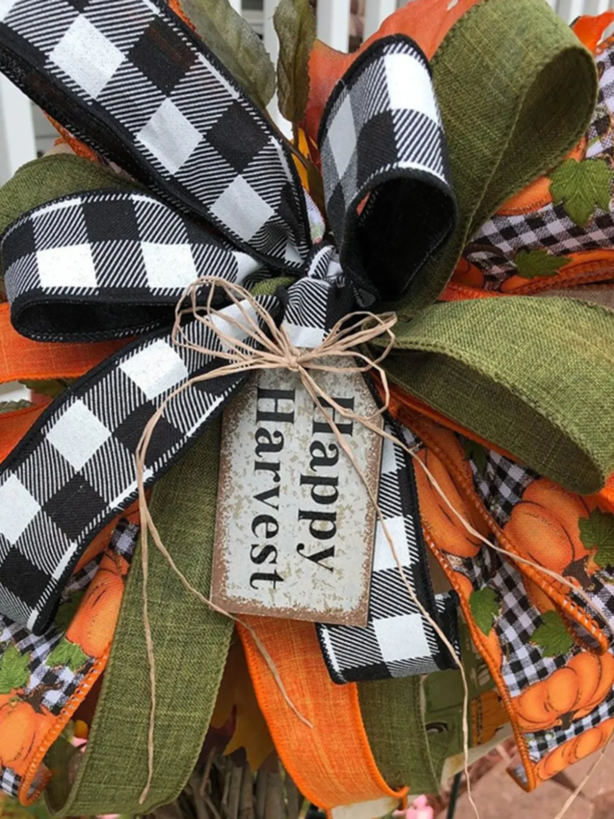 Thanksgiving and Fall Farmhouse Pumpkin Cart Wreath Decor