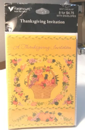 THANKSGIVING FILL IN INVITATION