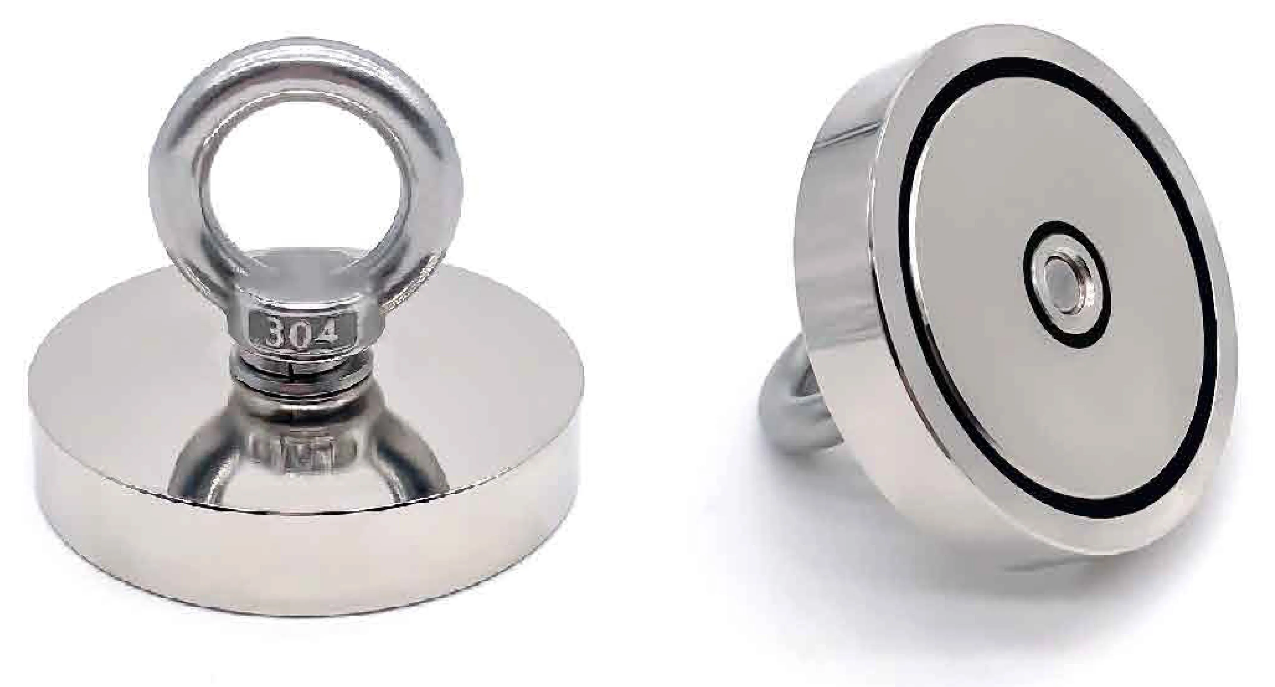 The behemoth (1200 lb) threaded hole and eyelet fishing magnet