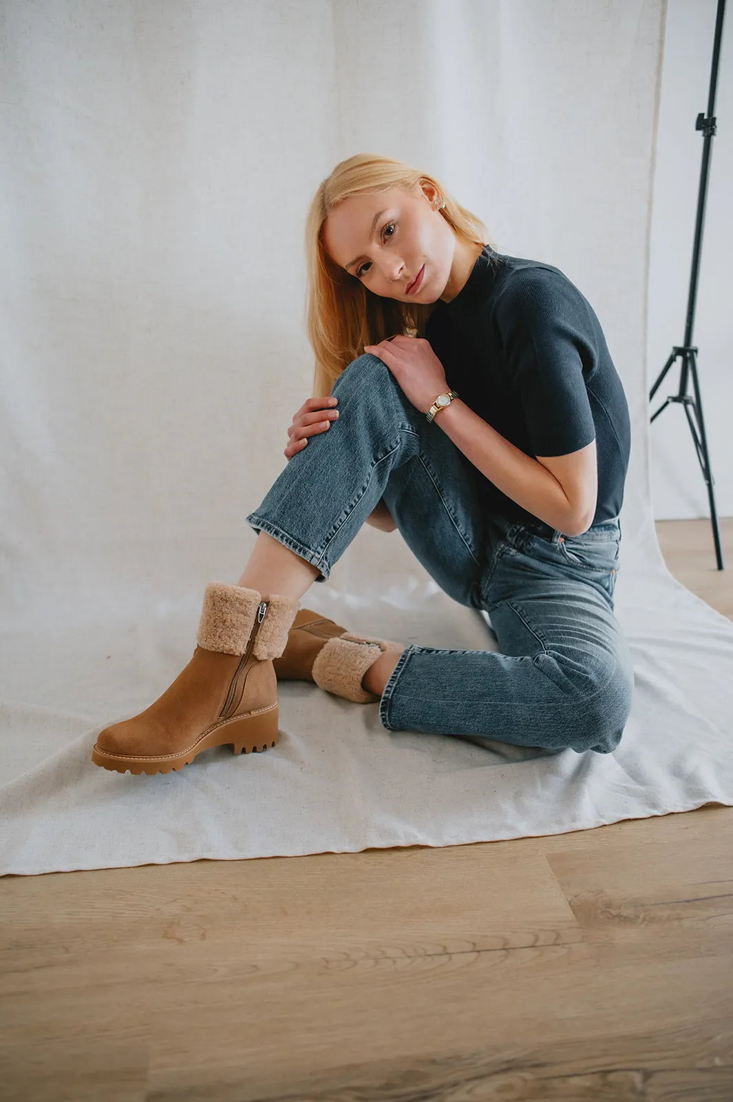 The Hug H2O Boots by Dolce Vita - Mushroom Suede