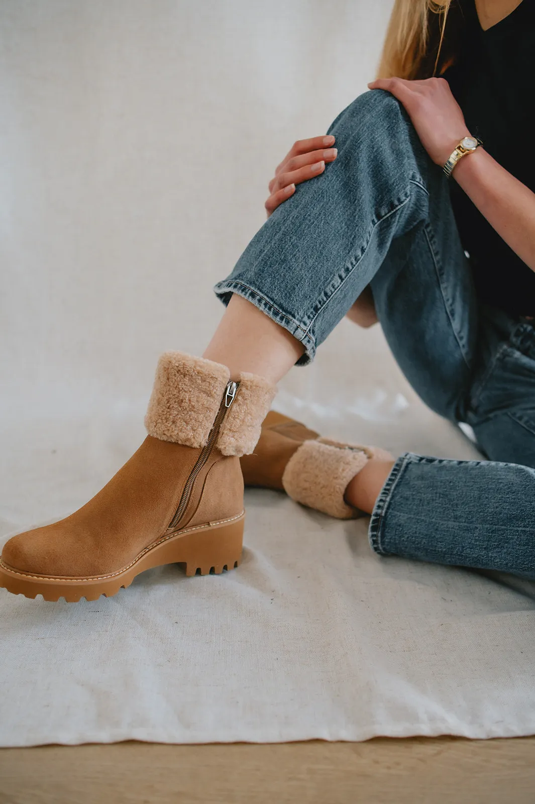 The Hug H2O Boots by Dolce Vita - Mushroom Suede