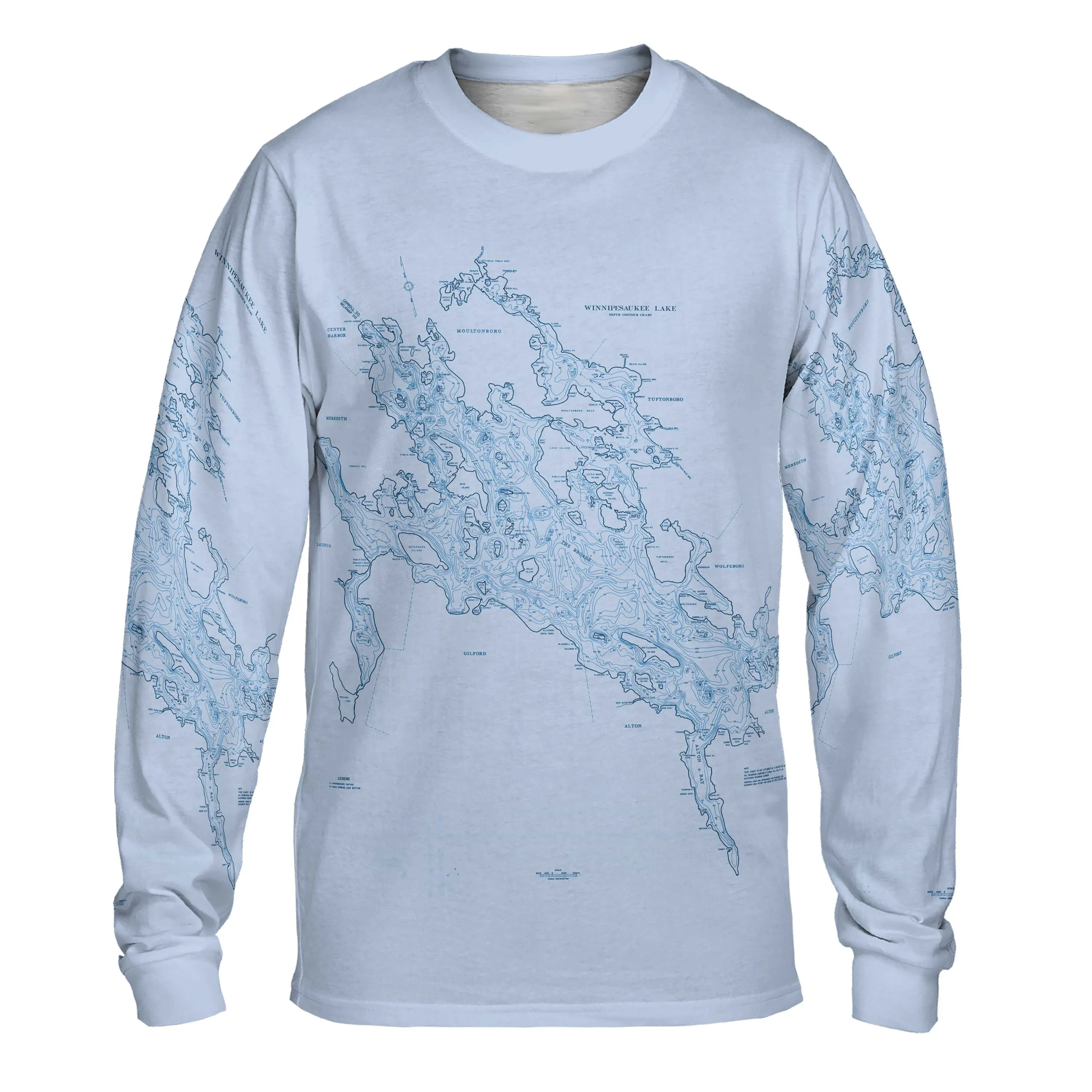 The Lake Winnipesaukee Blues Long Sleeve Performance Tee