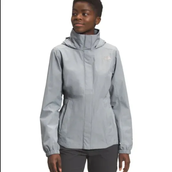 The North Face Resolve Parka II Jacket Womens M Black Full Zip Dry Vent