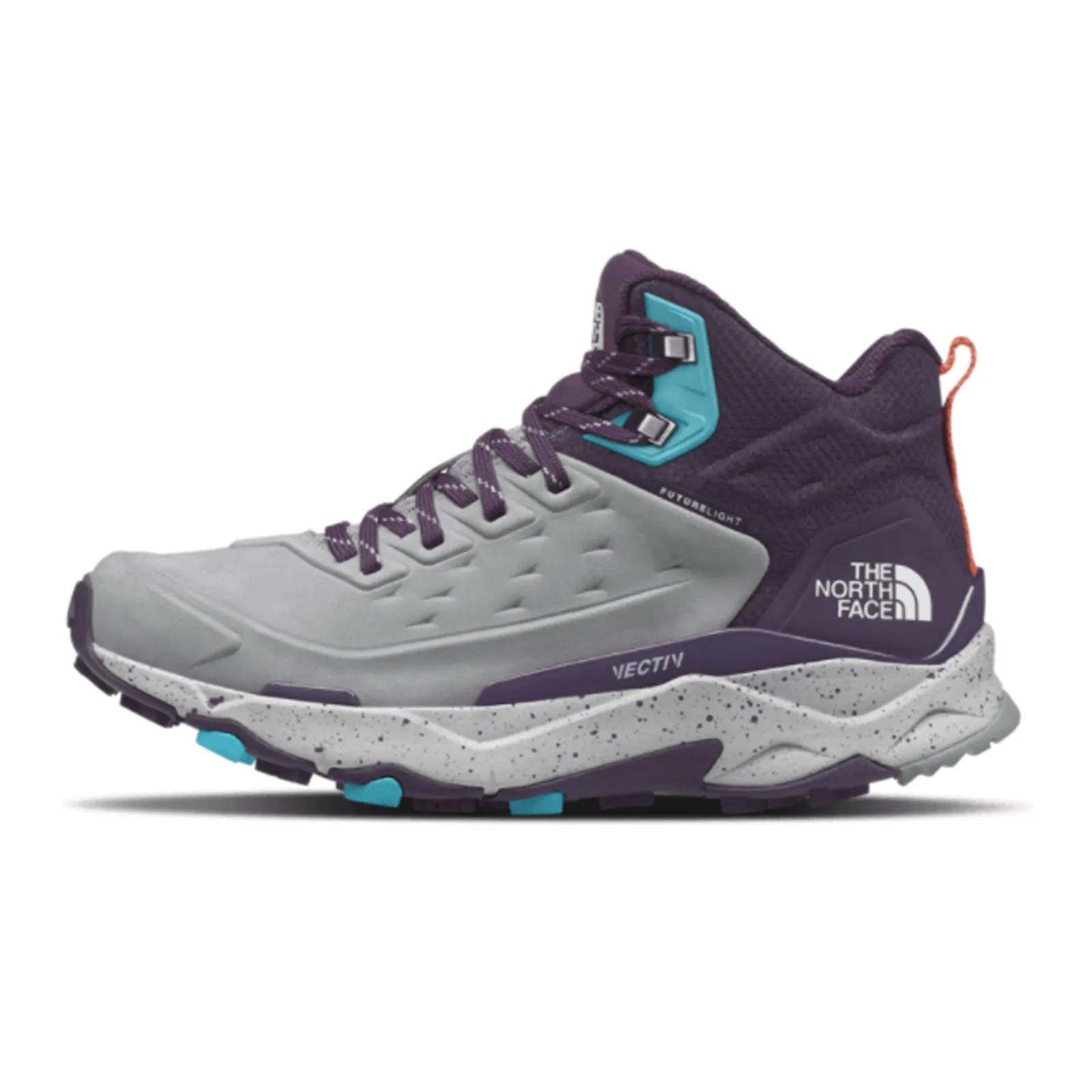 The North Face VECTIV Exploris FUTURELIGHT Mid Hiking Shoe (Women) - Meld Grey/Dark Eggplant Purple Leather
