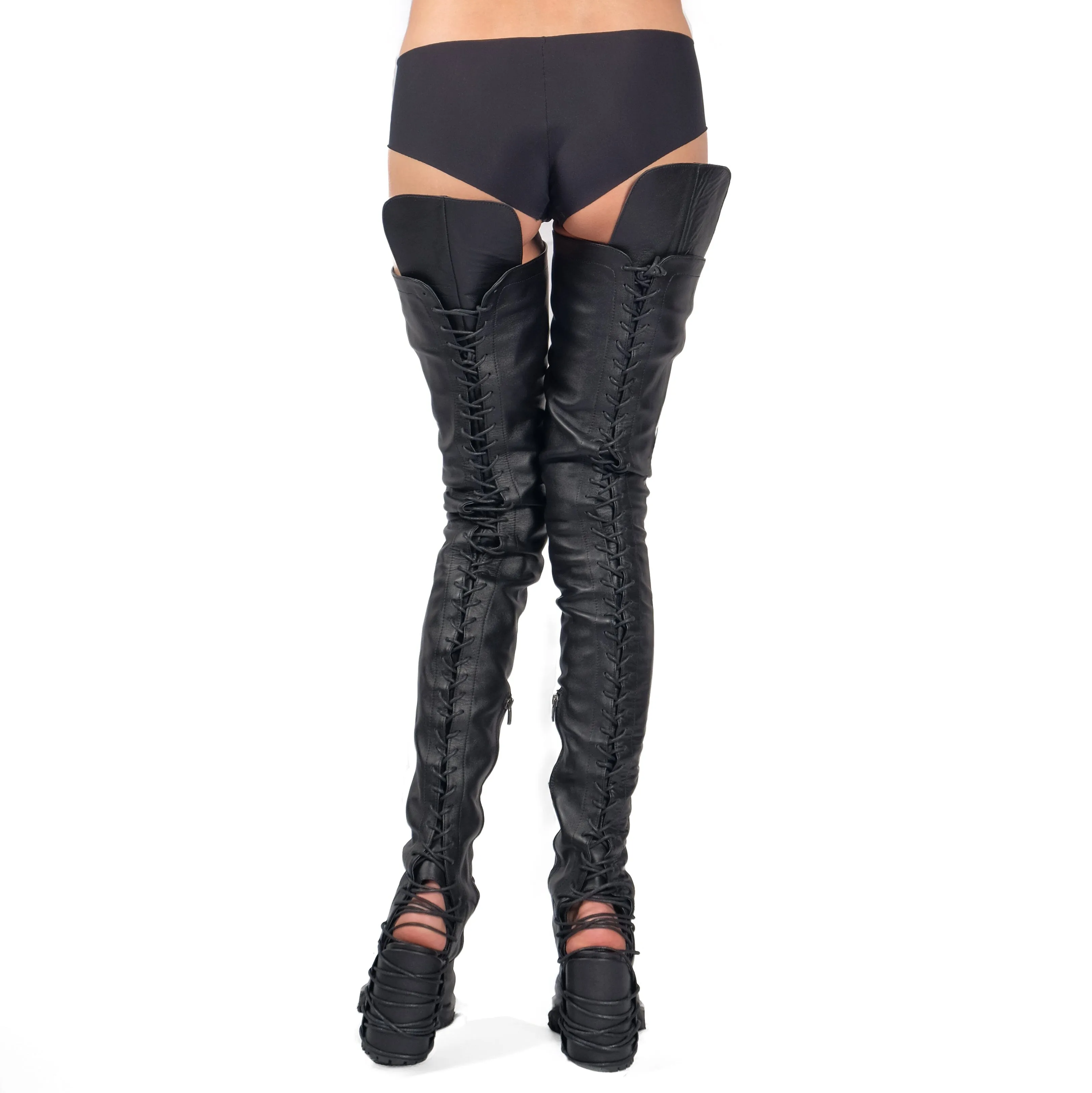 Thigh High Leather Cuissardes