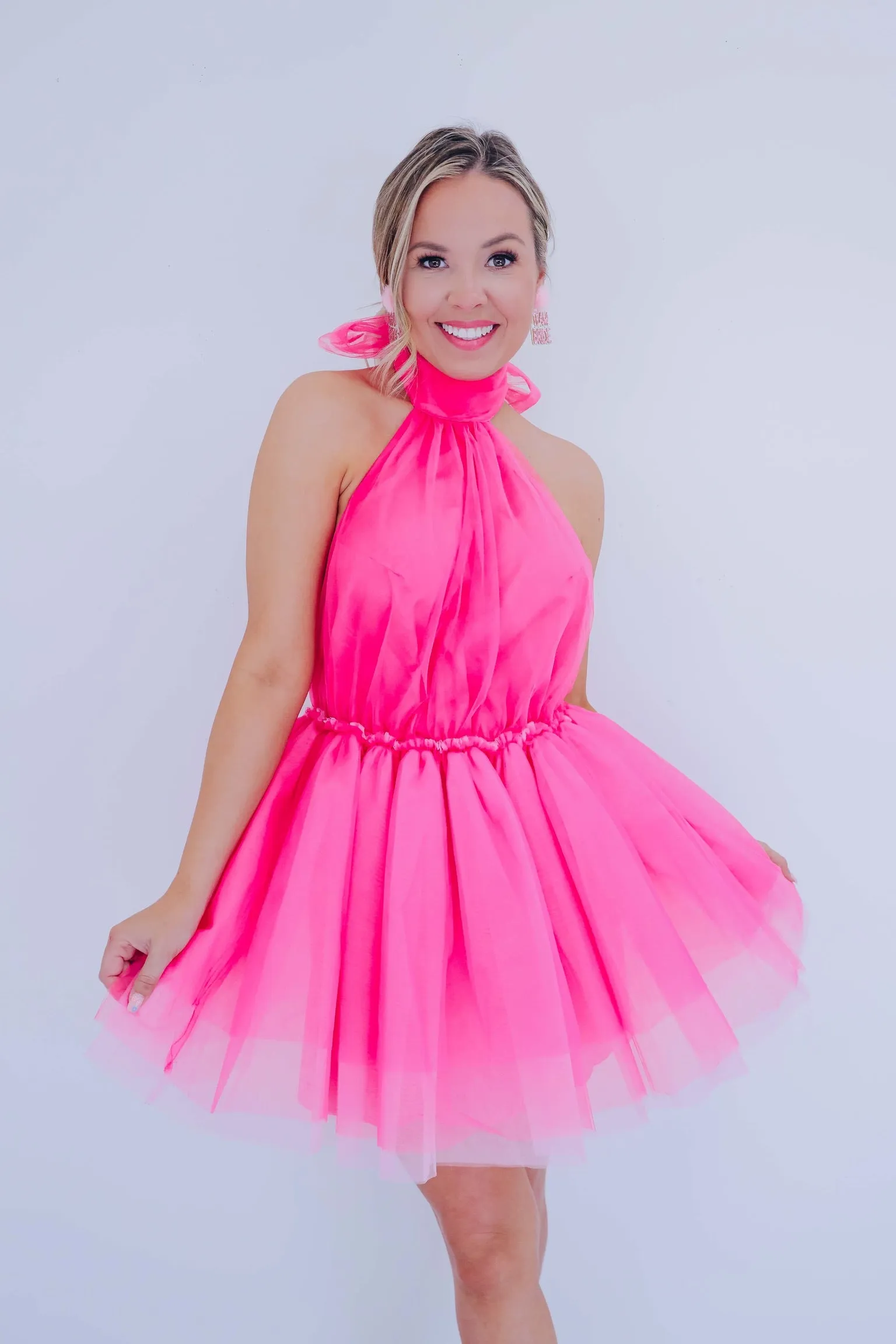 Tillie Tutu Halter Dress - Pink