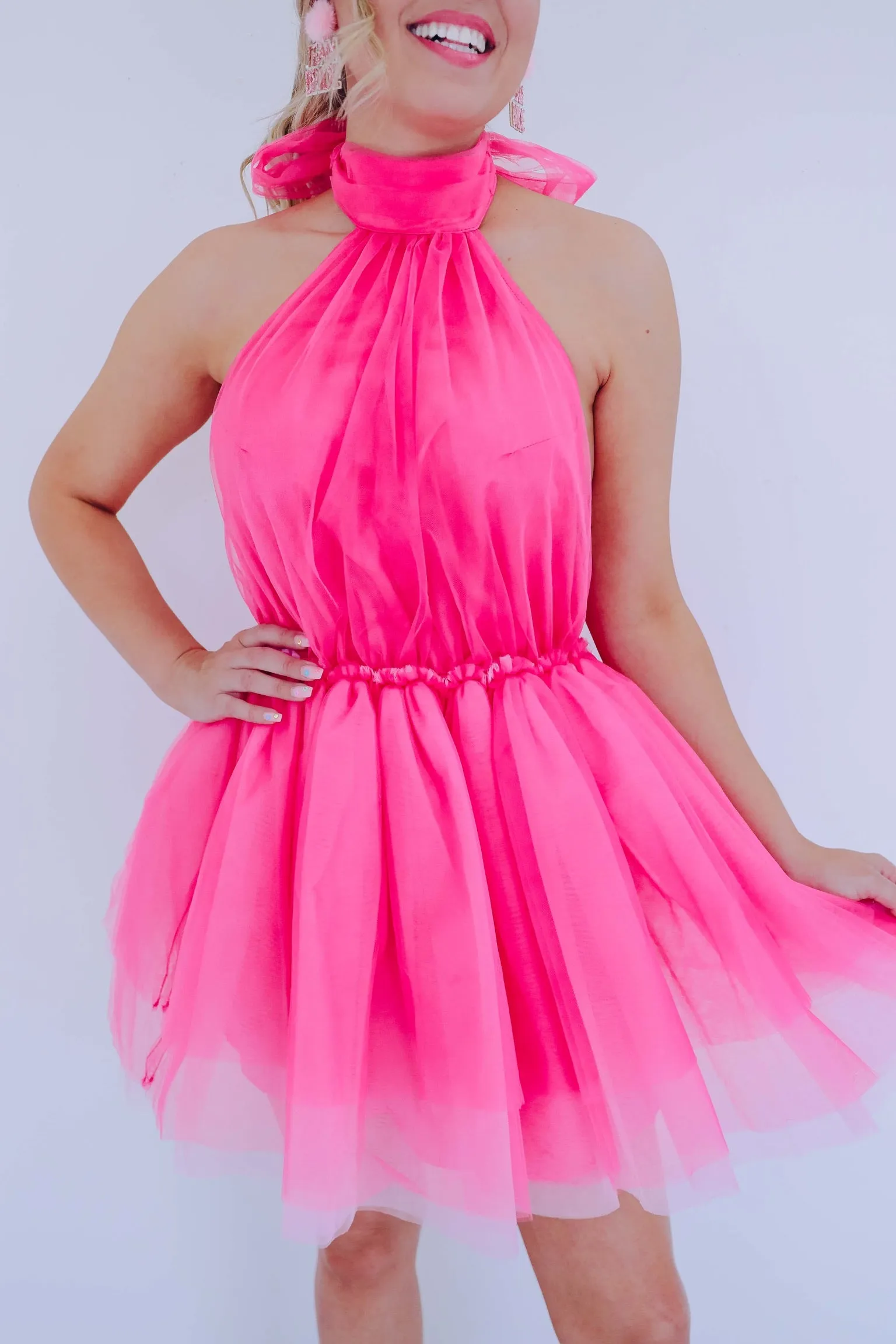 Tillie Tutu Halter Dress - Pink