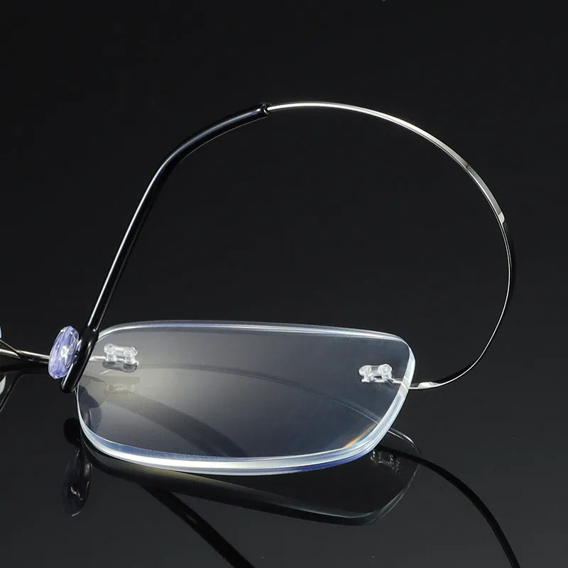 TITANIUM ANTI-BLUE LIGHT RIMLESS PRESBYOPIA GLASSES