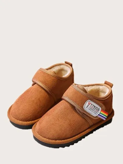 Toddler Boys Chap Decor Fuzz Lined Ankle Boots- FDs