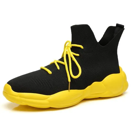 Trendy High Top FlyKnit Sneaker Shoes for Men