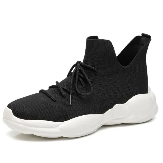 Trendy High Top FlyKnit Sneaker Shoes for Men