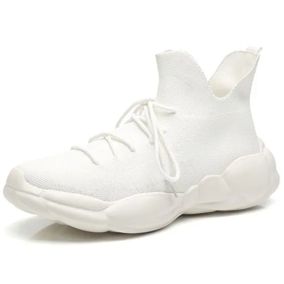 Trendy High Top FlyKnit Sneaker Shoes for Men