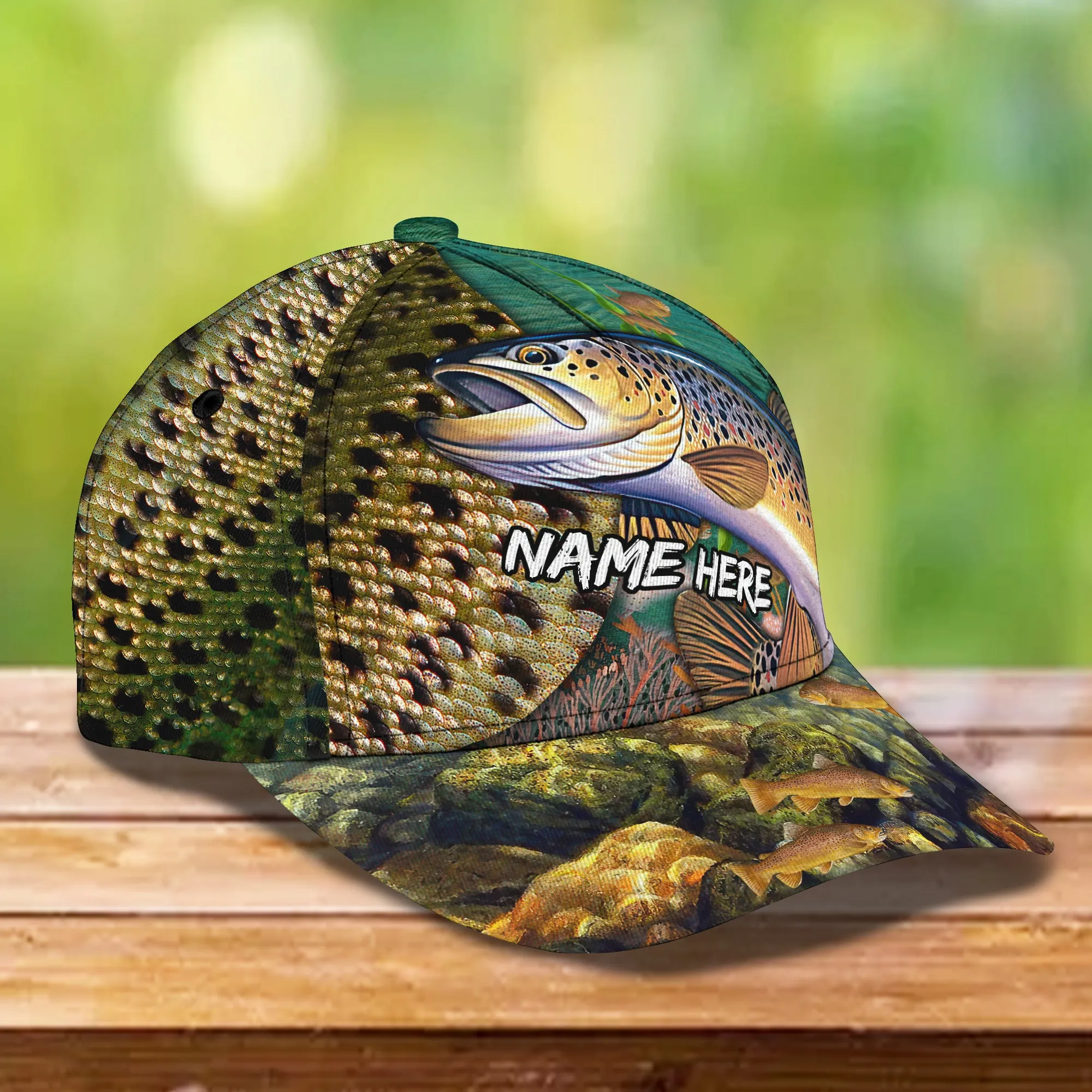 Trout Fishing - Personalized Name Cap - Boom