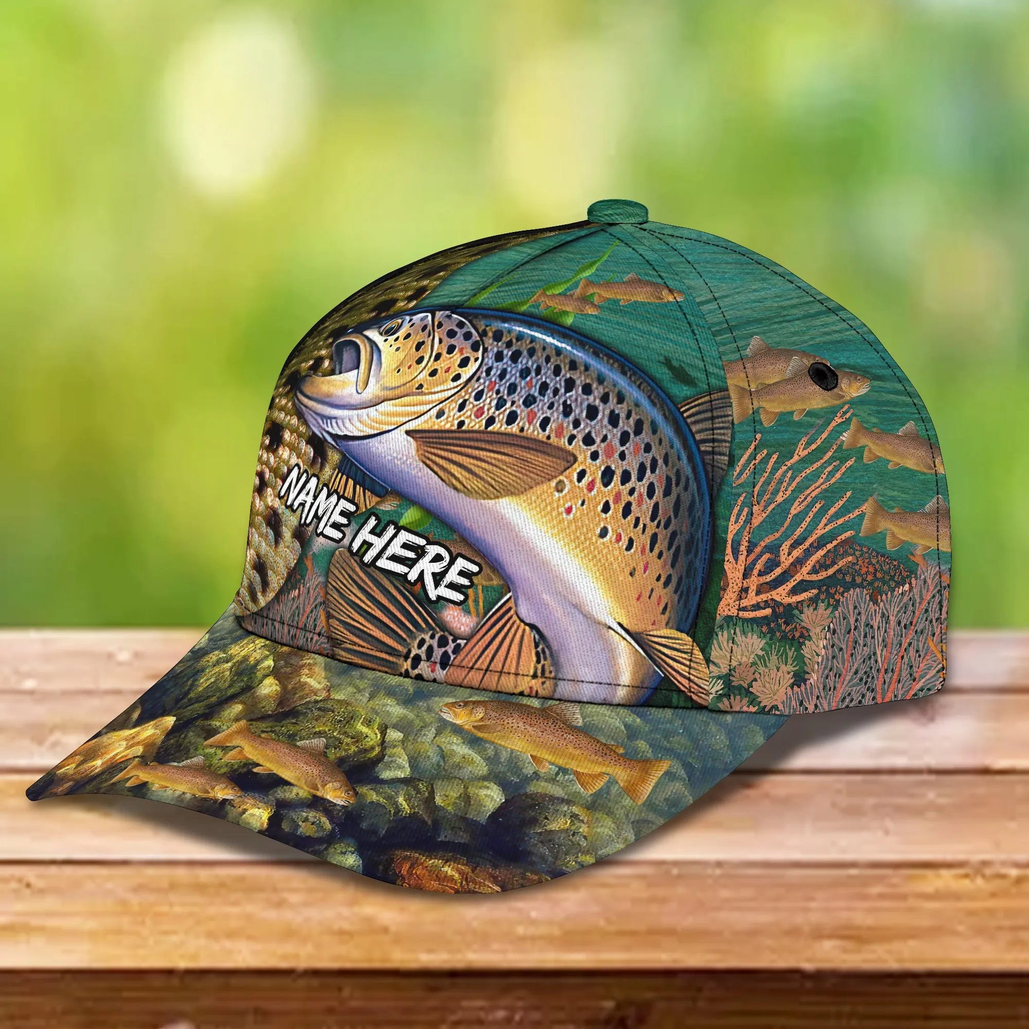 Trout Fishing - Personalized Name Cap - Boom