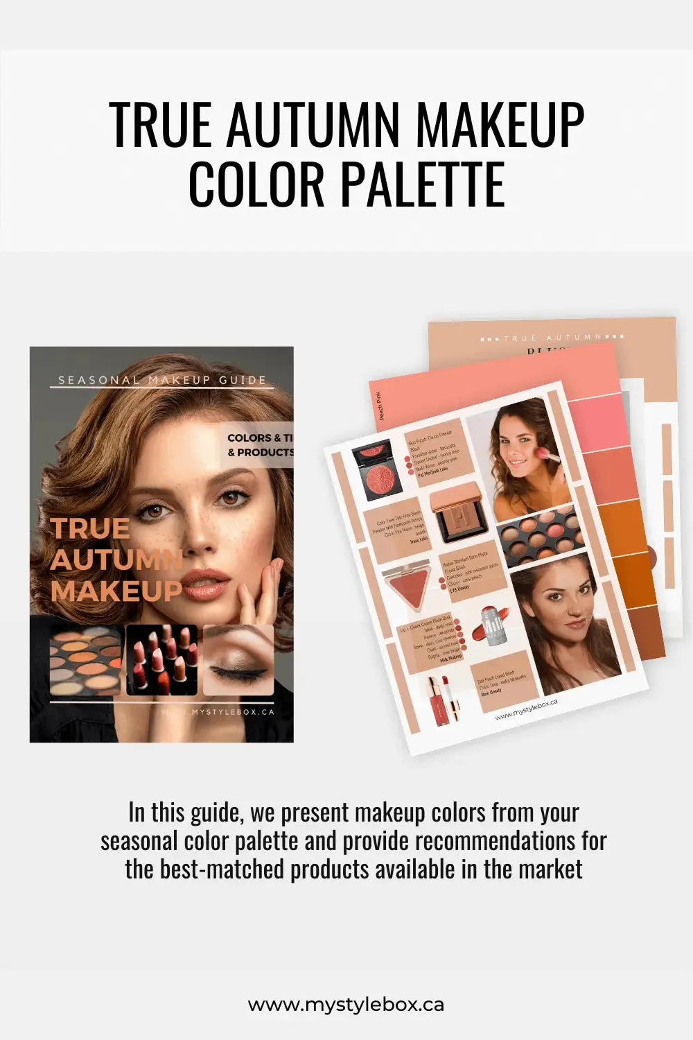 True Autumn Digital Color Palette and Makeup Guide