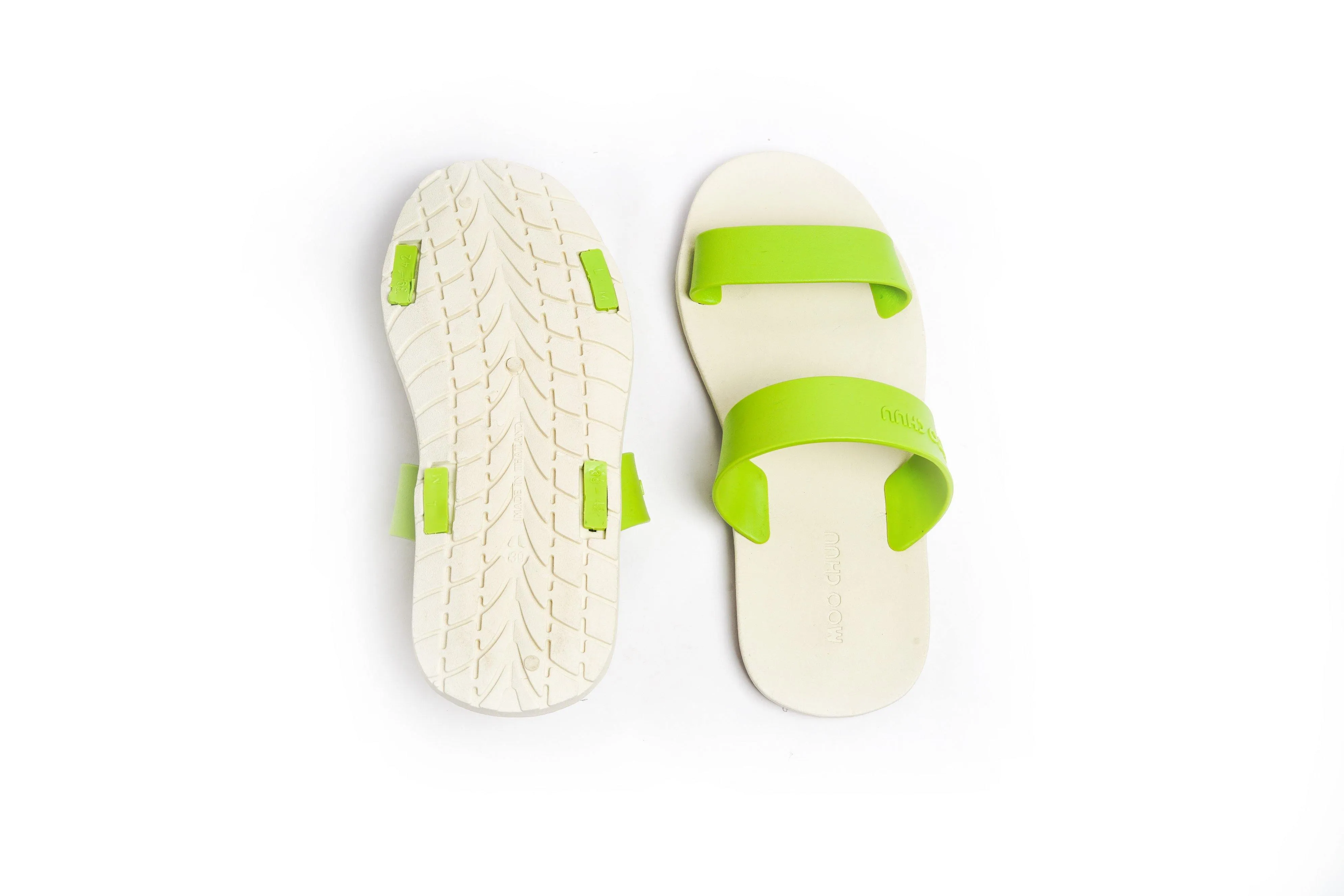 Twin White Sole Lime Strap