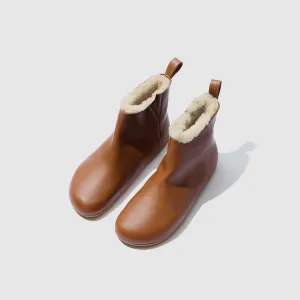 UMBER SHORT BOOT WITH SHEARLING