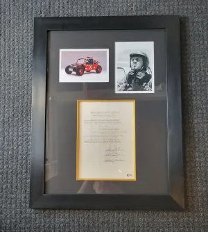 UNIQUE STEVE MCQUEEN HAND-SIGNED SET-UP