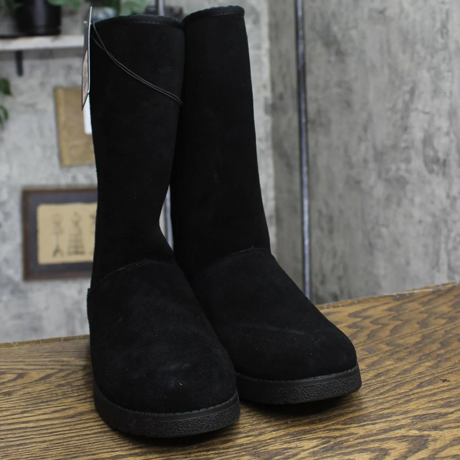 Universal Thread Womens Sarah Suede Shearling Winter Boots 91467407 Black 11M