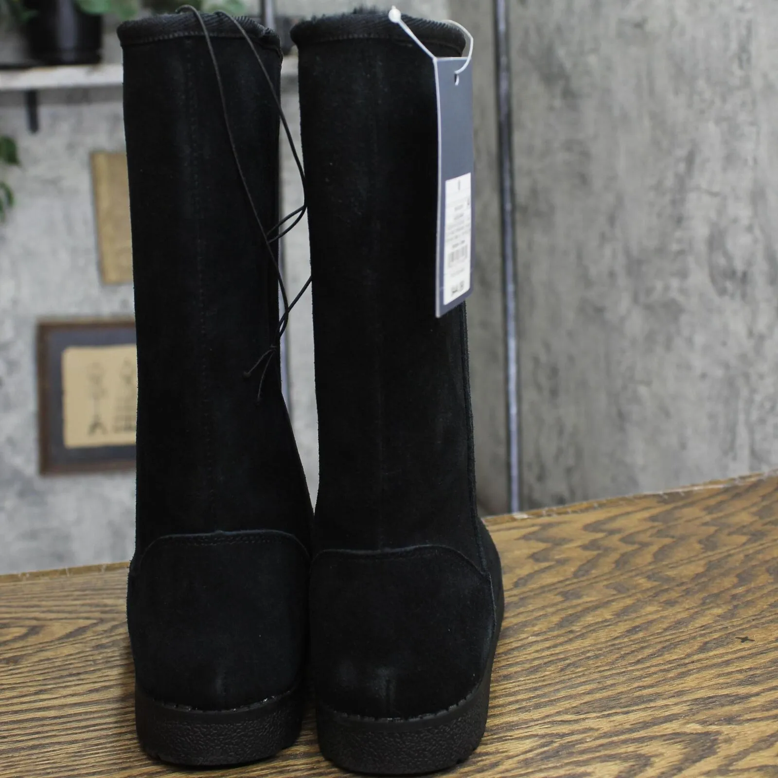 Universal Thread Womens Sarah Suede Shearling Winter Boots 91467407 Black 8M