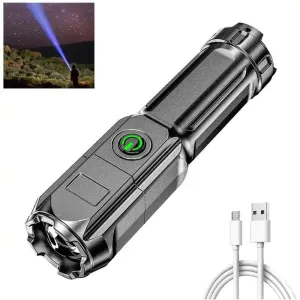 USB Rechargeable Powerful LED Flashlight