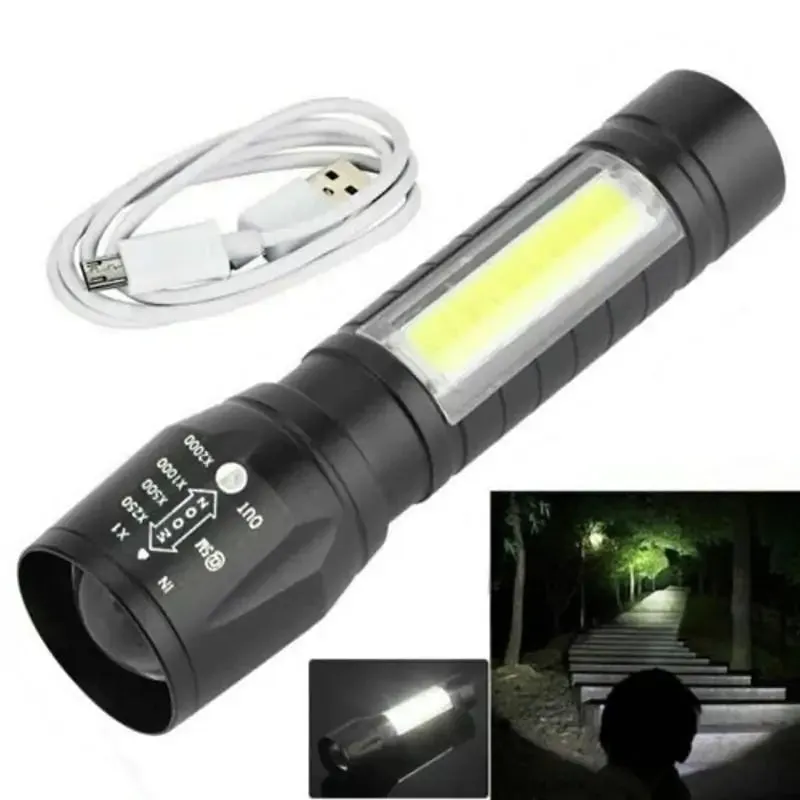 USB Rechargeable Powerful LED Flashlight