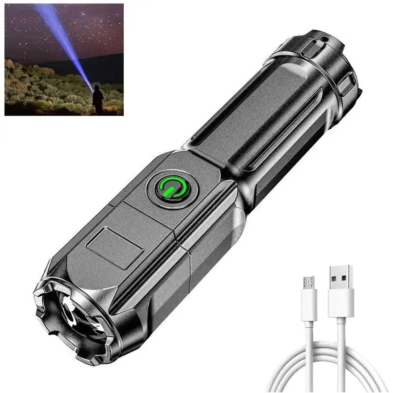 USB Rechargeable Powerful LED Flashlight
