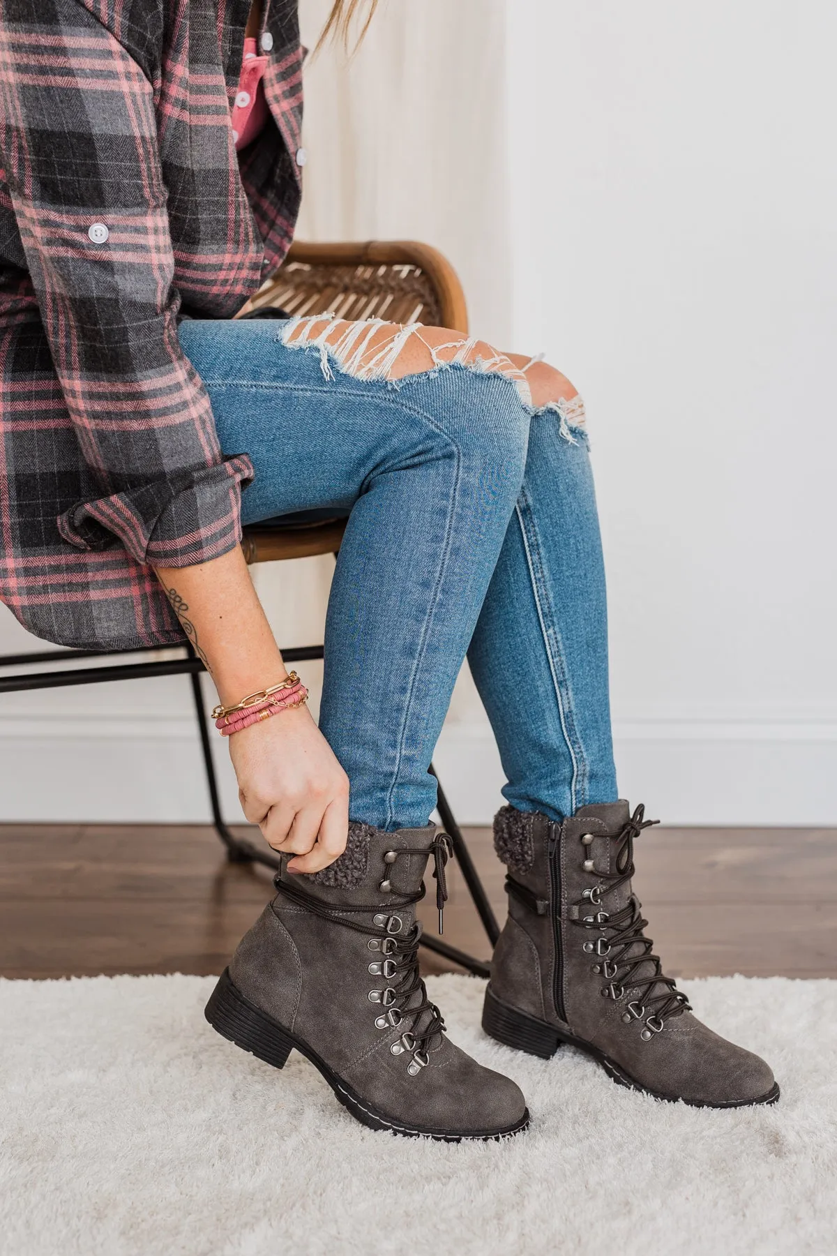 Very G Charlie Boot- Grey