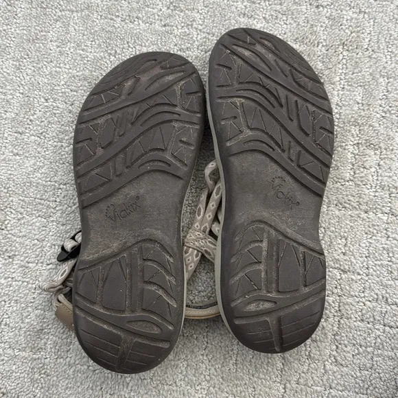Viakix “Siena” tan Slingback adjustable sandal outdoor hiking toe strap cross