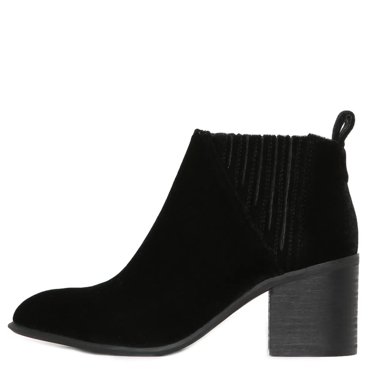 Viggo Black Suede Heeled Booties