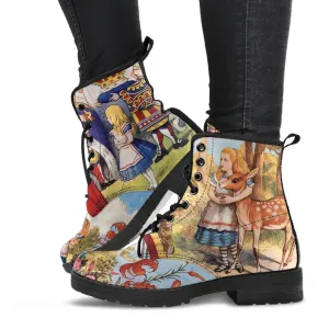Vintage Alice In Wonderland Ankle Boots