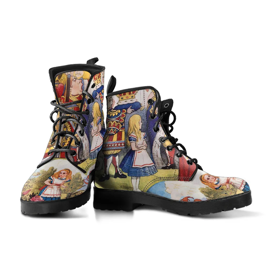 Vintage Alice In Wonderland Ankle Boots