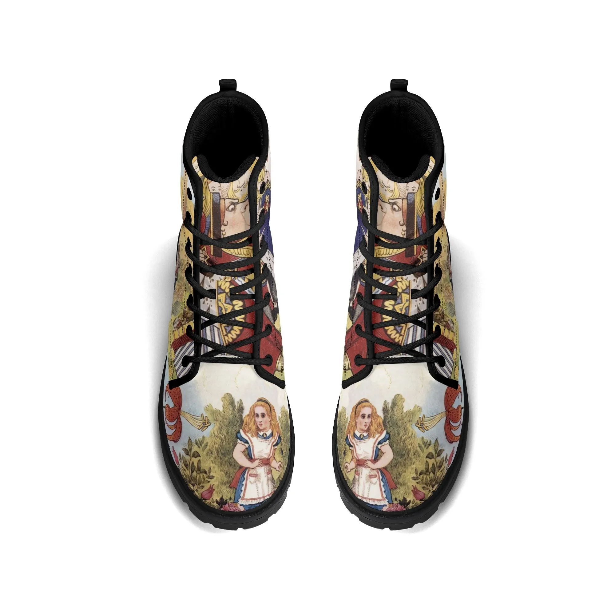 Vintage Alice In Wonderland Ankle Boots