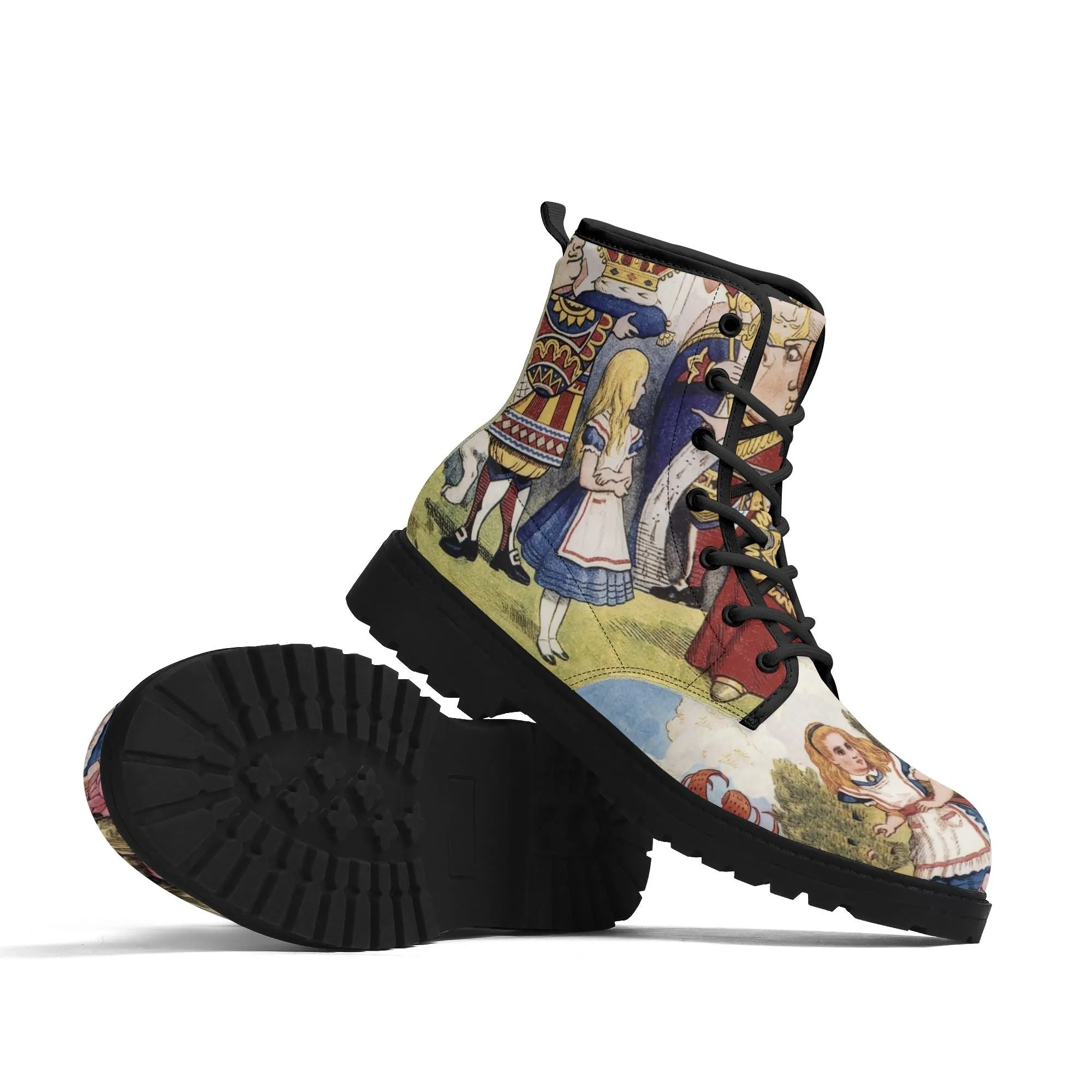Vintage Alice In Wonderland Ankle Boots