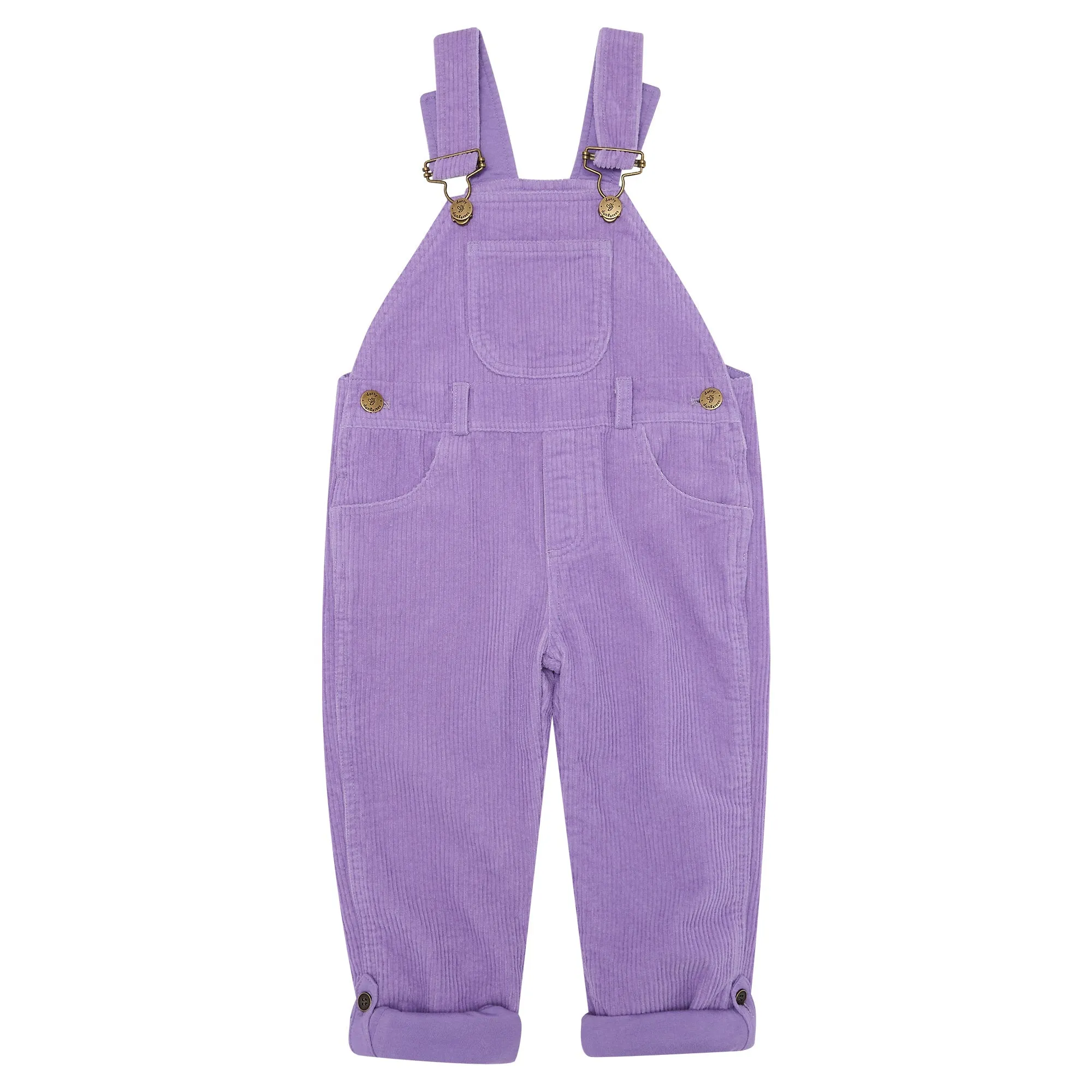 Violet Chunky Cord Dungarees