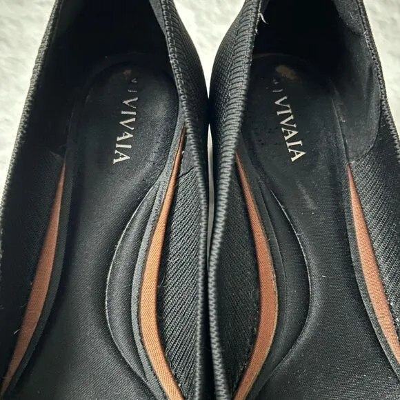 Vivaia Melody Square-Toe Chunky Block Heels Black Size 39 EU 8 US